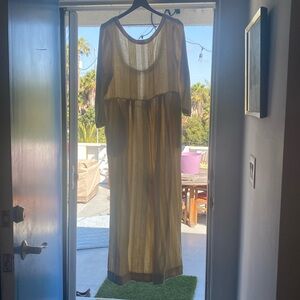 Free people jumpsuit ivory medium new.